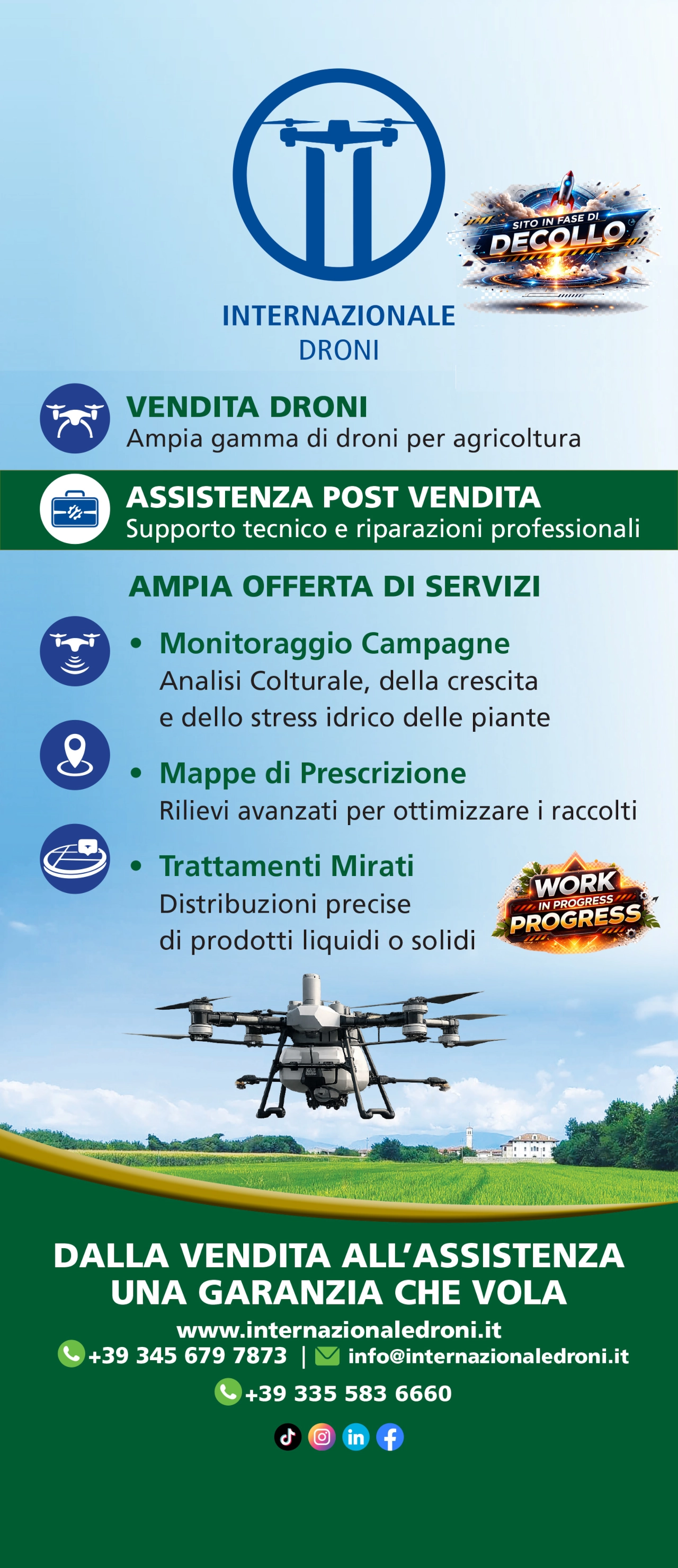 Internazionale Droni - Vendita droni, assistenza post vendita e servizi per agricoltura